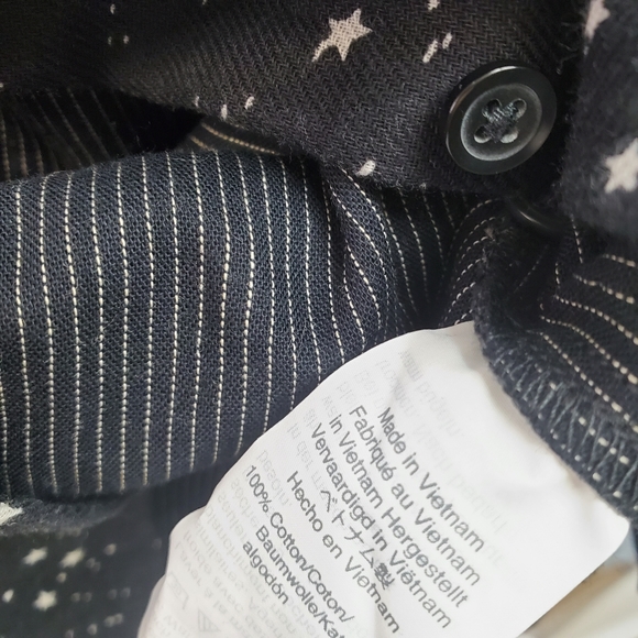 Madewell Star Print Oversized Ex Boyfriend Shirt XS - Picture 2 of 8